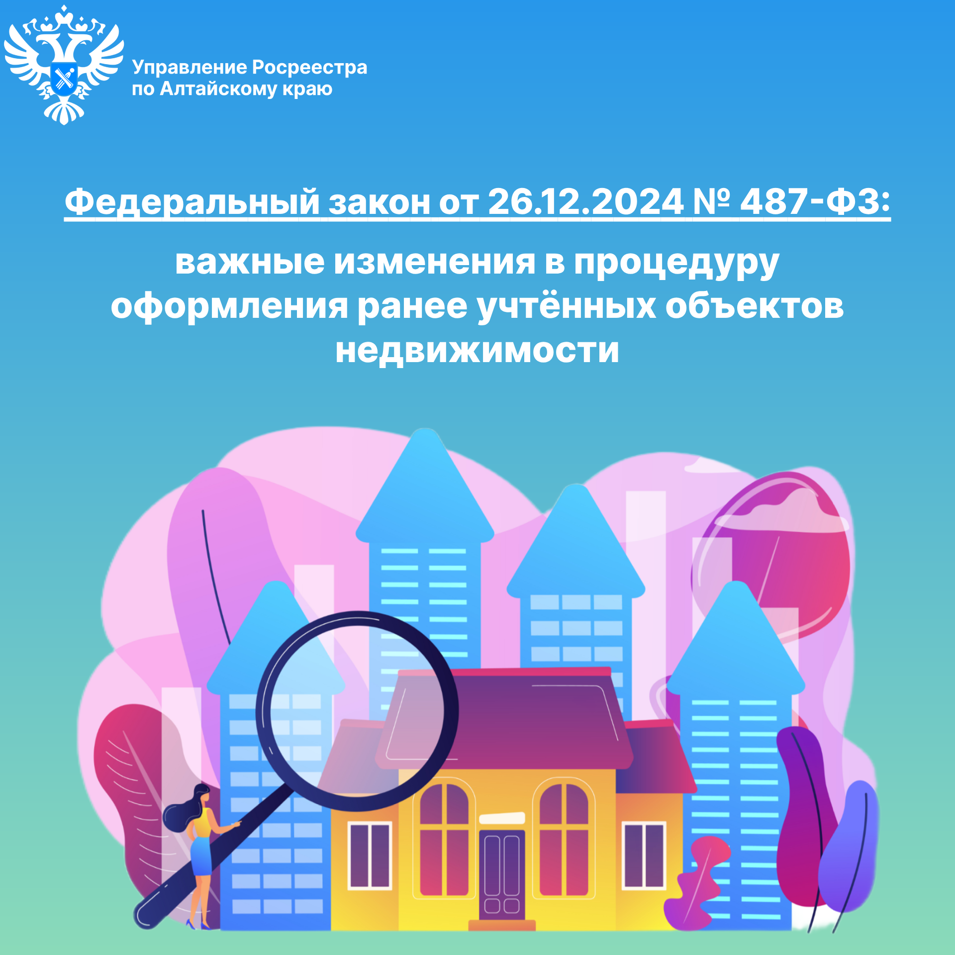 Федеральный закон от 26.12.2024 № 487-ФЗ: важные изменения в процедуру оформления ранее учтенных объектов недвижимости.